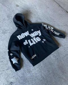 Sudaderas con Capucha de Alta Calidad, 100% Algodón, Transpirables, con Logotipo Personalizado Bordado, Impresión Puff Premium para Hombre, de Peso Pesado - Product Image 3