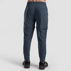 Grey Tech Tactical Pants XL Size High Waist Woolen <b>Trousers</b> with Distressed Wash and Straight Pattern Zipper Decoration - Product Image 2