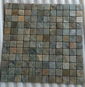 Carreaux de mosaïque en ardoise de Quartzite verte Zeera naturelle pierre classique durable résistante aux acides pour salle de bain mur sol surface divisée - Product Image 5