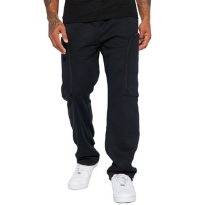 ร้อนขายที่กําหนดเองผู้ชายสีดําผ้าฝ้ายหนา Flared ซ้อนกางเกงคาร์โก้สําหรับขายผู้ชายกลางแจ้งกางเกงจ๊อกกิ้งคาร์โก้ - Product Image 4