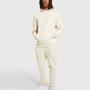 Conjunto Deportivo Unisex de Pantalones y Sudadera con Capucha Extra Grande, Tejido Grueso, Diseño Estampado de Color Sólido, Gran Venta - Product Image 1