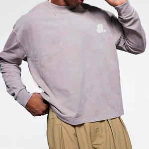 เสื้อยืดซักกรดแขนยาวของผู้ชายเสื้อยืดซักกรดแขนยาวออกแบบโลโก้ได้ตามต้องการ - Product Image 3