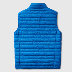 Veste en jean en fibre de polyester de haute qualité à l'épreuve du froid avec logo personnalisé col montant sans manches pour hommes respirant anti-boulochage à l'avant - Product Image 6