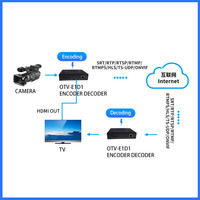 Dibview OTV-E1D1 H.265 Codec audio et vidéo tout-en-un, encodeur-decodeur vidéo en ligne sur réseau RTMP HD IPTV