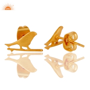 Best Selling Brass 18K Gold Plated Bird <b>Stud</b> <b>Earring</b> for Women Classic <b>Earring</b> Collection Demi <b>Fine</b> Jewelry Manufacturer - Product Image 3