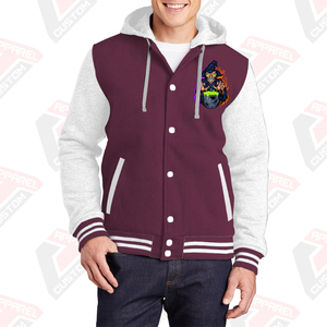 Men's Stylish Warm Varsity Jacket Hood 100% Cotton Fleece Embroidered Digital Printing Stonewashed Plain Dyed Winter Customized - Product Image 6