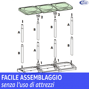 Porta per Sacchi di Raccolta Differenziata 80-110 L, Struttura Modulare in Resina per Uso Interno/Esterno - Product Image 6