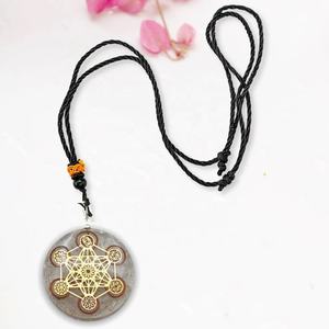 คริสตัลชิปโลหะจักระมีสัญลักษณ์ฮวงจุ้ยหรูหราทำด้วยมือคุณภาพสูง - Product Image 4