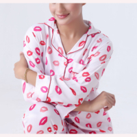 Costume de pyjama de nuit classique dames confortable en coton doux vêtements de nuit élégants pyjamas deux pièces approvisionnement en gros