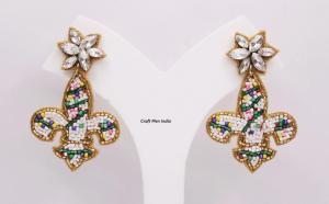 Women's Seed Bead Rhinestone Christmas Tree Party <b>Earrings</b>-Wholesale - Product Image 3