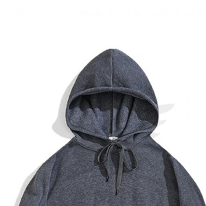 HAMILO Men's Hooded Tracksuit Set Gray 100% Cotton Full Length Casual Joggers With Drawstring And Side Pockets - Product Image 5