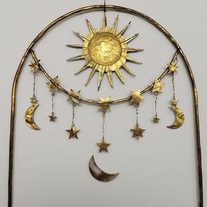 Celestial <b>Bell</b> Iron Wind <b>Chime</b> Movable Hanging Art Deco Design Customizable Color Size Produces Calming Notes for Spiritual - Product Image 1