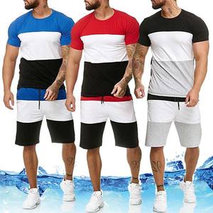 New Fashion Track suits Summer <b>Men</b> Sets Two Piece Polyester Cotton T Shirts And <b>Shorts</b> Set <b>Short</b> Tracksuit - Product Image 4