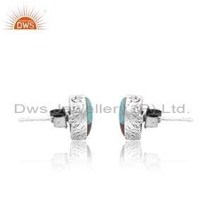 DWS Jewellery Stunning Kingman <b>Turquoise</b> <b>Studs</b> 925 Sterling Silver Gemstone Manufacture Supplier - Product Image 4