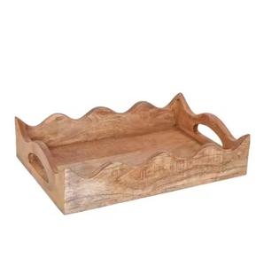 Plateaux en bois attrayants d'aspect antique, design fonctionnel pour les hôtels, les services à thé et les emballages cadeaux - Product Image 2