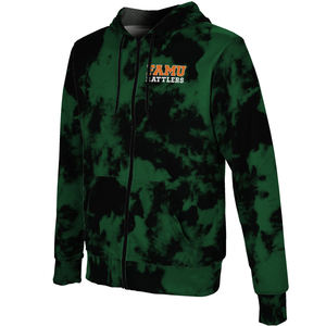 Sweat-shirt à capuche unisexe personnalisé en molleton français, broderie et impression de logo sur le devant, fermeture éclair, tissage anti-rétrécissement - Product Image 2