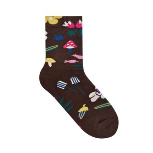 Custom Jacquard <b>Mushroom</b> Plant Patterns Crew <b>Socks</b> Breathable Cotton Men <b>Sock</b> for Men Women Retro Style Vietnam Factory - Product Image 3