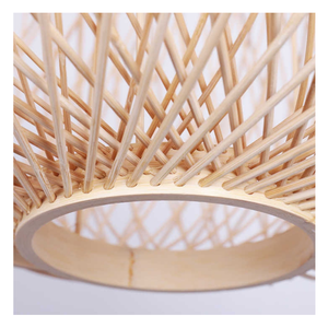 Lampe en rotin éco-consciente fabriquée à la main éclairage durable suspension bambou naturel usine directe Vietnam bon prix - Product Image 5