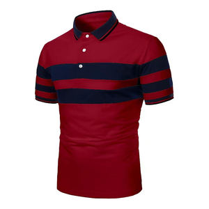 Elegante nuevo diseño de los hombres para los polos Patrón sólido Algodón Ropa de calle Logotipo personalizado Bordado de alta calidad Hecho en fábrica - Product Image 1