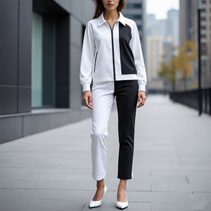 Solid Color <b>Hiking</b> Windbreaker Tracksuit Women Waterproof <b>Jacket</b> Rain Pants Two Piece Sets Ladies Wind Breaker Tracksuit Women's - Product Image 4