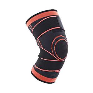 Genouillère en nylon tricoté élastique de compression avec logo personnalisé Genouillère à bandage réglable avec sangle réglable et taille personnalisée - Product Image 4