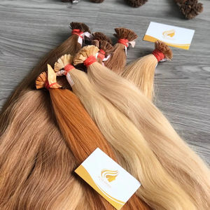 Kératine italienne à bouts plats 100% Extensions de cheveux Remy vietnamiens bruts 8-32 pouces de longueur Couleur claire Pré-collé Frontal Tape Wave Hair - Product Image 1