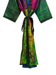 Robe portefeuille indienne tunique sari robe robe de mariée robe de maternité robe cadeau robe de plage fête porter indien imprimé soie sari kimono, - Product Image 4