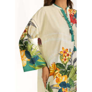 Conjunto de Dos Piezas de Crepé con Estampado Floral de Estilo Bohemio para Mujer, Modelo IPST-55006, Cuello Cuadrado, Talla XS, para Primavera/Verano - Product Image 5