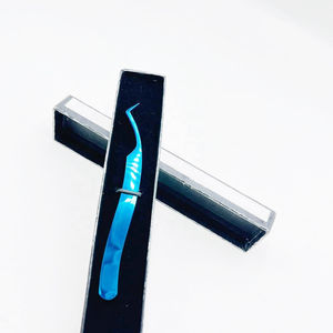 Pinzas de extensión de pestañas recubiertas de azul de Plasma suave de 10mm de alta calidad, logotipo personalizado, Etiqueta Privada, precios al por mayor sostenibles - Product Image 5