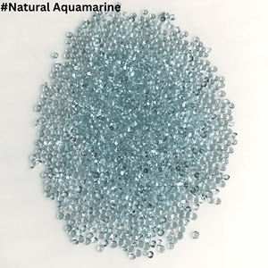 Venta al por mayor de piedras preciosas sueltas de aguamarina natural azul, facetadas, de forma redonda, para la fabricación de joyas, tamaño pequeño, de 1 mm a 3 mm. - Product Image 3