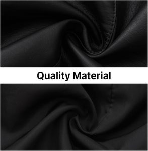 2025 Pakistan veste en cuir femmes Faux cuir veste Slim Fit à la mode revers PU recadrée manteau Moto Biker tenues prix pas cher - Product Image 4