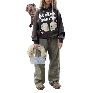 เสื้อฮู้ดซิปใส่ได้ทั้งชายและหญิงผ้าโพลีเอสเตอร์100% ออกแบบโลโก้ได้ตามต้องการสำหรับฤดูหนาวพิมพ์ลายพัฟสำหรับผู้ชายและผู้หญิง - Product Image 3