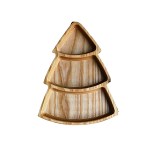 ถาดเสิร์ฟขนม3ช่องทำจากไม้รูปทรงตามสั่งถาดผลไม้แห้งสำหรับตกแต่งบ้าน - Product Image 1