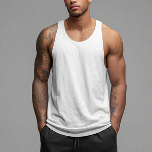 Camiseta Deportiva sin Mangas para Hombre, Camiseta de Gimnasio, Fitness, 100% Poliéster y Algodón, Camiseta de Entrenador para Fisicoculturistas - Product Image 4