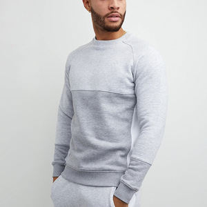 สเวตเตอร์คอกลมสำหรับผู้ชายกางเกงวิ่งแบบสั่งตัดผ้าคอตตอนผสม - Product Image 6