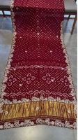 Sari en soie pure avec un design de broderie élégant, tenue de fête, look luxueux, travail de broderie, sari en soie pure à prix de gros