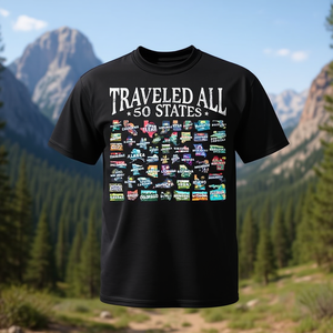 T-Shirt del Club dei Cinquanta Achievement per Viaggiatori che Hanno Visito Tutte le 50 Stati - Prodotto Promozionale - Product Image 3