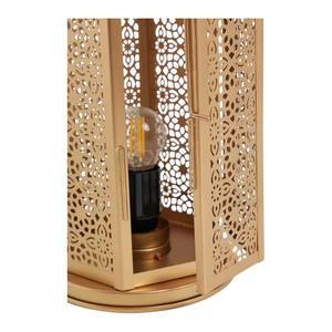 Lanterne électrique de style marocain de luxe, lampe de table en métal doré perforé, luminaire décoratif suspendu pour la maison, mariage, Ramadan - Product Image 4