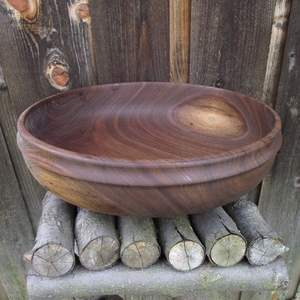 Tazón de masa de madera artesanal versátil hecho a mano para frutas o ensaladas tazón de granja rústico vintage de alta calidad - Product Image 6