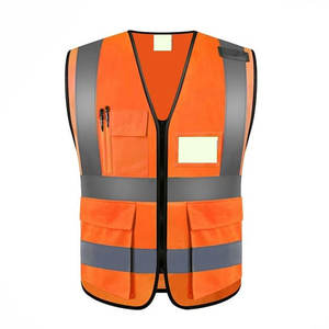Chaleco reflectante naranja de alta visibilidad Ropa DE TRABAJO impermeable transpirable reversible duradera para invierno Hi Vis de Pakistán - Product Image 1
