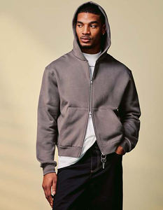 Sudadera con capucha de algodón Premium para hombre al por mayor, diseño con cremallera y logotipo personalizado para hombre - Product Image 1