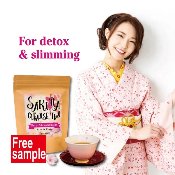 नि: शुल्क नमूने वजन घटाने चाय स्लिमिंग चाय detox के स्वास्थ्य SAKURA जापान में किए गए पेय चाय कंपनी OEM उपलब्ध निजी लेबल