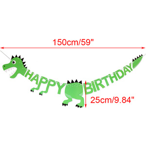 Striscione Ghirlanda di Buon Compleanno a Tema Dinosauro, Palloncini per Festa di Natale, Decorazioni per Primo Compleanno Bambini a Tema Giungla e <span class=keywords><strong>Safari</strong></span> - Product Image 6
