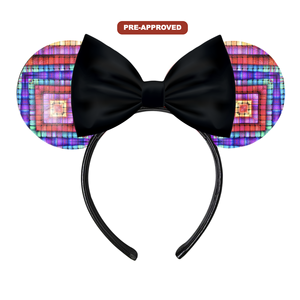 Personalized Black Vinyl Craft DIY <b>Squares</b> <b>Headband</b> Girls' Fashion Hair Accessory Customizable Paint Your Own for Kids - Product Image 1