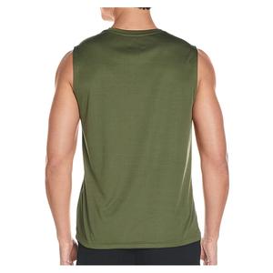 เสื้อกล้ามแฟชั่นสำหรับผู้ชายเสื้อฟิตเนสฟิตเนสแบบลำลองระบายอากาศเข้ารูปเสื้อออกกำลังกายสีทึบดีไซน์ตามสั่งมาใหม่ - Product Image 2