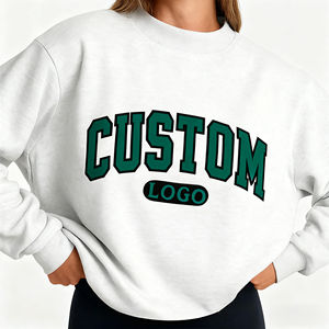 OEM logotipo personalizado de alta calidad poliéster/algodón francés Varsity de gran tamaño Yoga Reversible mujer cuello alto Sudadera larga sólida - Product Image 1