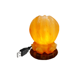 High Quality Himalayan Pink Salt <b>Lamp</b> Lotus Shape Mini USB Custom Premium Home Decoration Carved Flower Bowl Style Christmas - Product Image 1