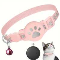 Collier GPS pour animaux de compagnie, localisateur de chat, suivi Bluetooth, sangle de cou réfléchissante, étanche pour chats