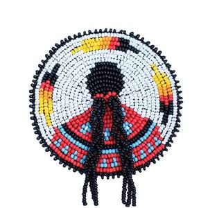 Dessous de verre de 4 ensembles perlés multicolores de broderie à la main unique à la mode avec une belle et élégante touche Premium de fantaisie de l'Inde - Product Image 5