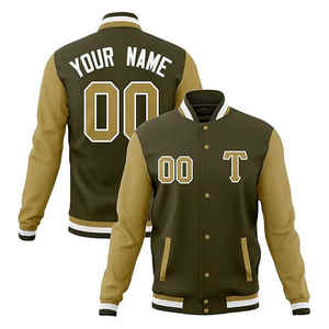 Chaqueta universitaria de béisbol universitaria en blanco con diseño personalizado 2025 para hombre, superventas, chaqueta universitaria de béisbol con mangas hechas de cuero - Product Image 1